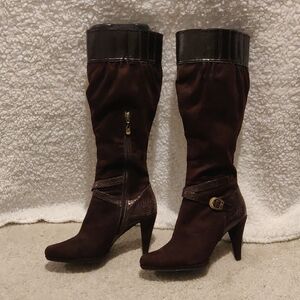 Tahari Shawn Elegant Brown Women's 4" Heels Boots Sz 7